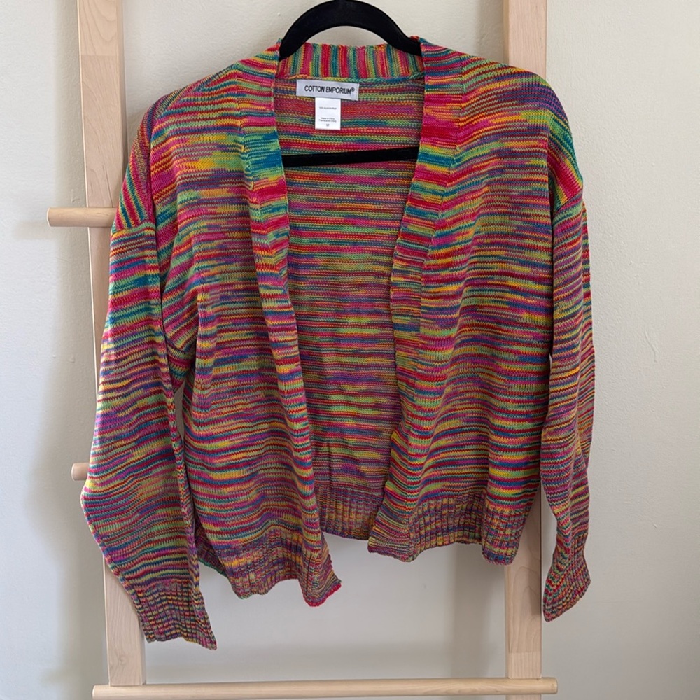 Knit Rainbow Cardigan